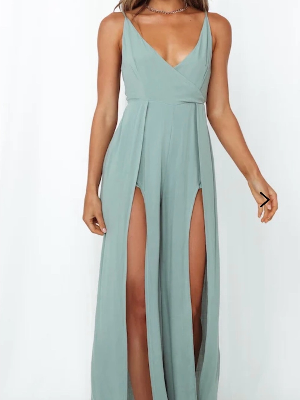 Hello Molly Mint Green Split-Leg Jumpsuit